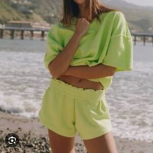 Daily Drills Neon Green Athletic Shorts